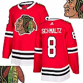 Blackhawks #8 Schmaltz Red With Special Glittery Logo Adidas Jersey,baseball caps,new era cap wholesale,wholesale hats